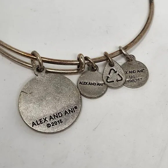 ALEX and ANI Las Vegas Bangle Bracelet Silver Tone - Picture 5 of 6